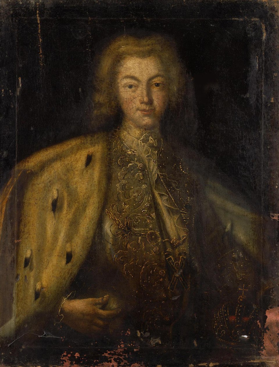 Portrett av tsaren Peter II av Russland 1715-1730, 1700-tallet av Unbekannt