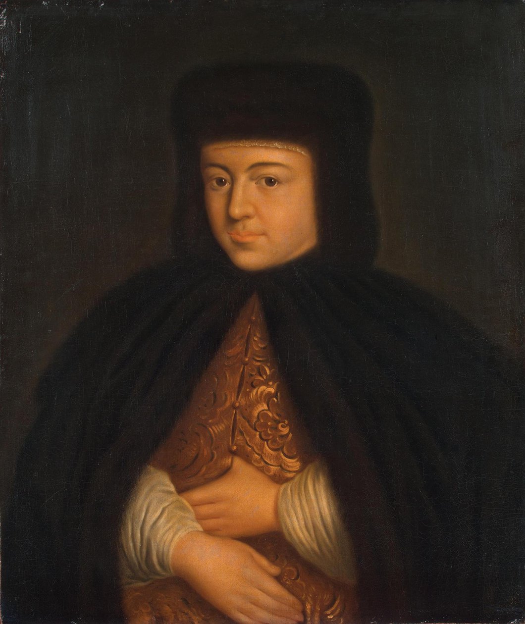 Portrett av tsarinaen Natalia Naryshkina 1651-1694, kona til tsar Alexis I av Russland, første tredjedel av Unbekannt