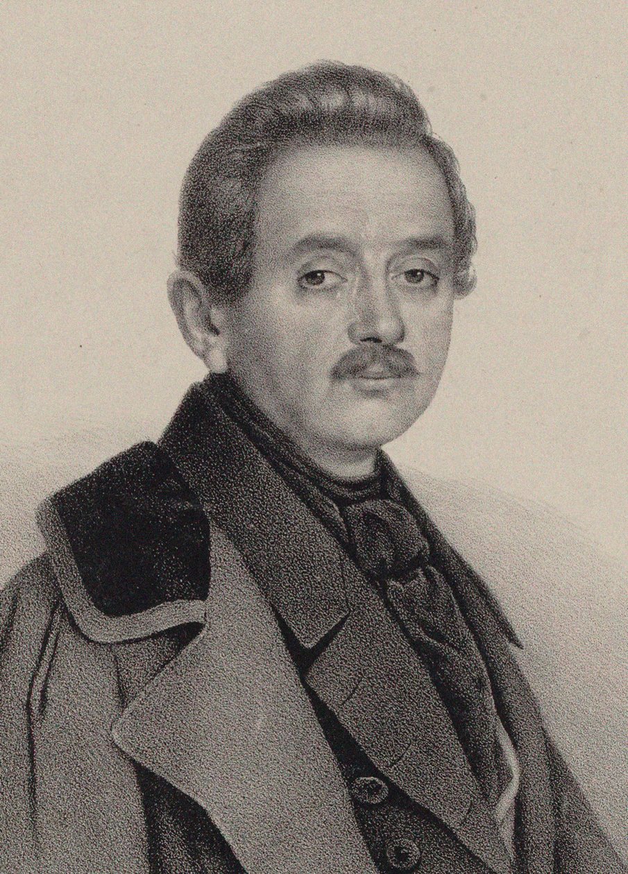 Portrett av komponisten Alexei Fyodorovich Lvov 1798-1870. av Unbekannt