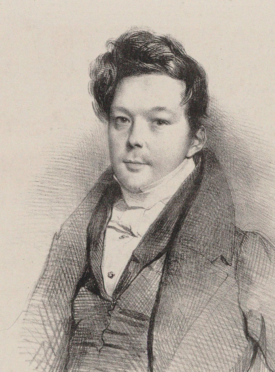 Portrett av komponisten Auguste-Mathieu Panseron 1796-1859, 1820. av Unbekannt
