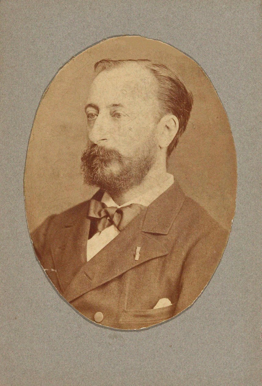 Portrett av komponisten Camille Saint-Saëns 1835-1921, ca. 1880. av Unbekannt