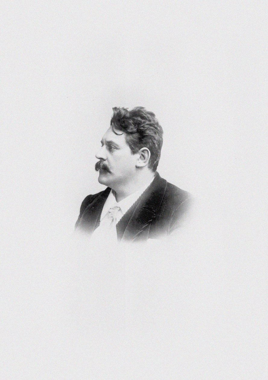 Portrett av komponisten Eugen Lindner 1858-1915. av Unbekannt
