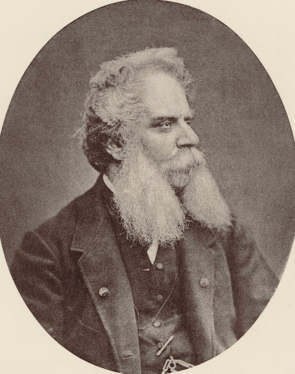 Portrett av komponisten Federico Ricci 1809-1877, ca. 1870. av Unbekannt