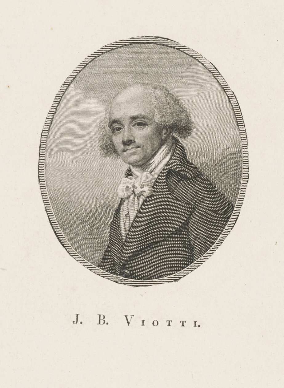 Portrett av komponisten Giovanni Battista Viotti 1755-1824, ca. 1800. av Unbekannt