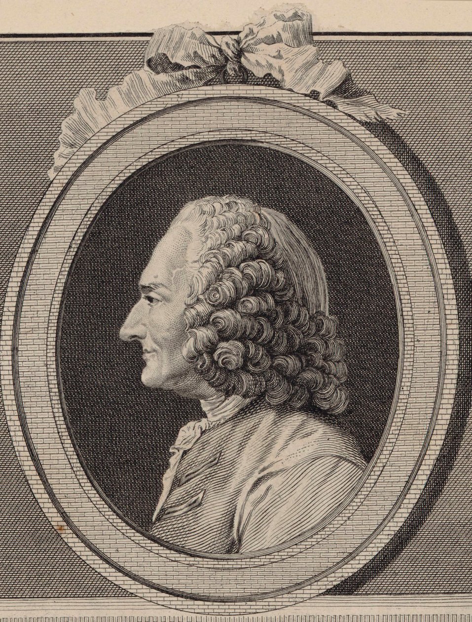 Portrett av komponisten Jean-Philippe Rameau 1683-1764. av Unbekannt