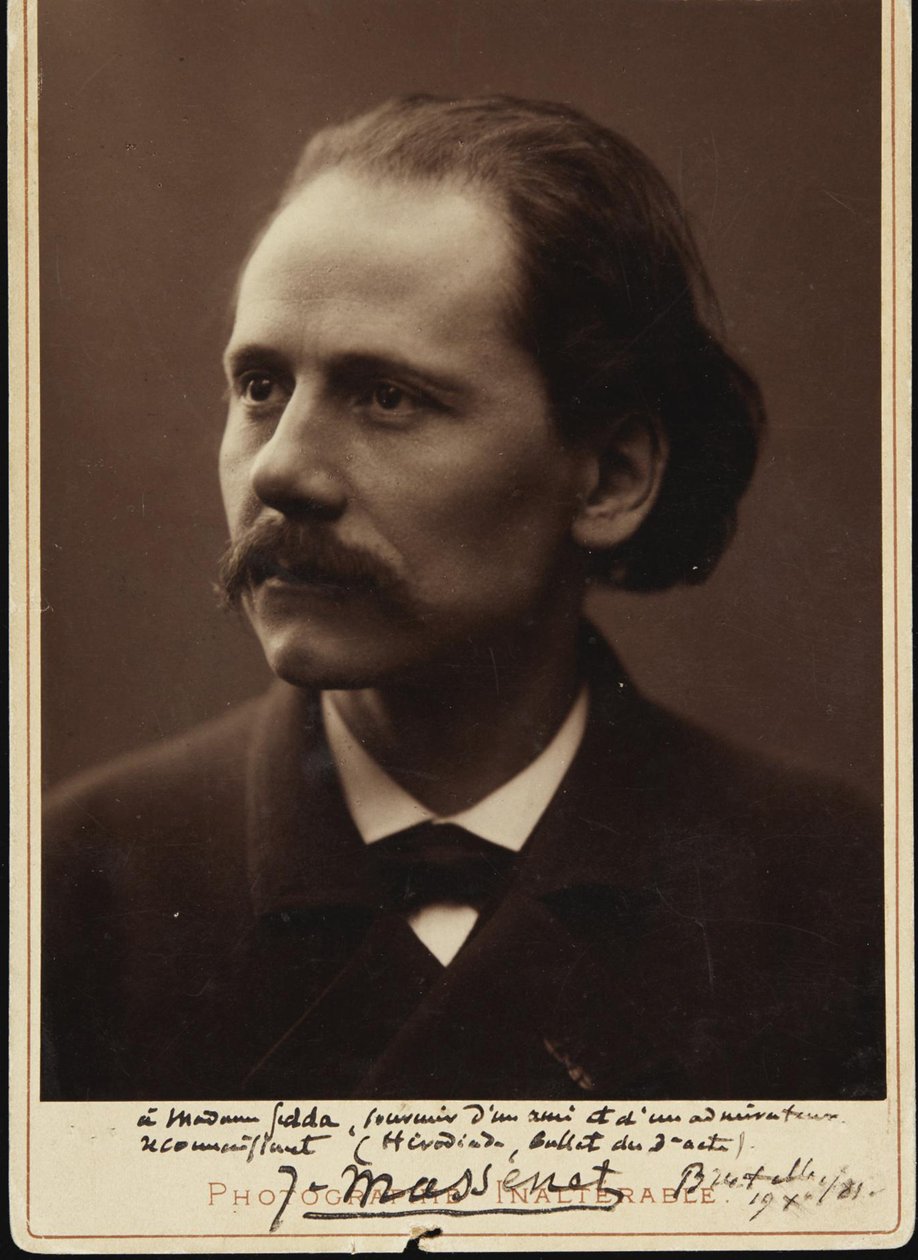Portrett av komponisten Jules Massenet 1842-1912, 1881. av Unbekannt