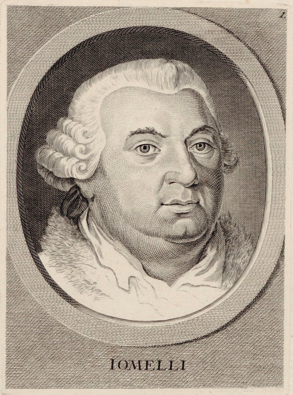Portrett av komponisten Niccolò Jommelli 1714-1774. av Unbekannt