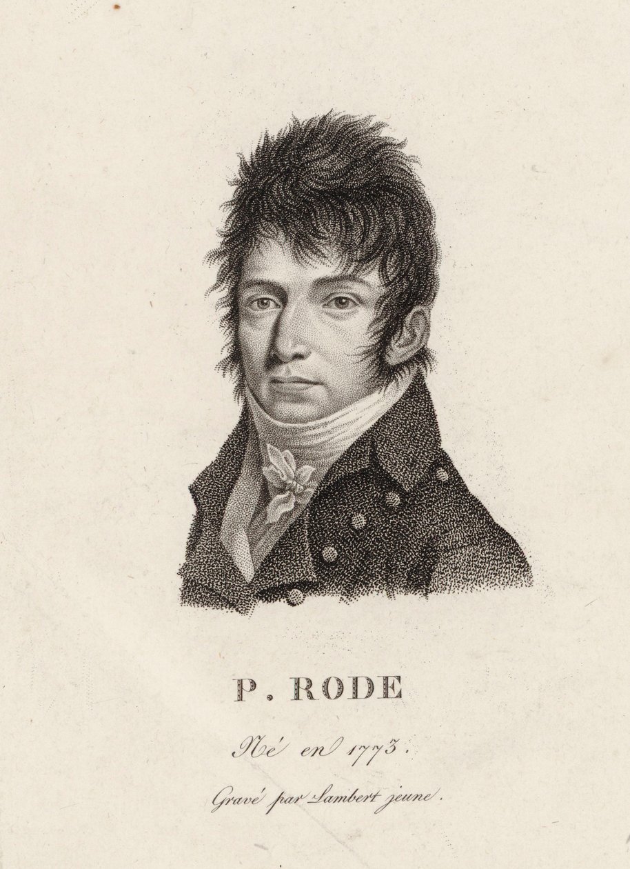 Portrett av komponisten Pierre Jacques Joseph Rode 1774-1830. av Unbekannt