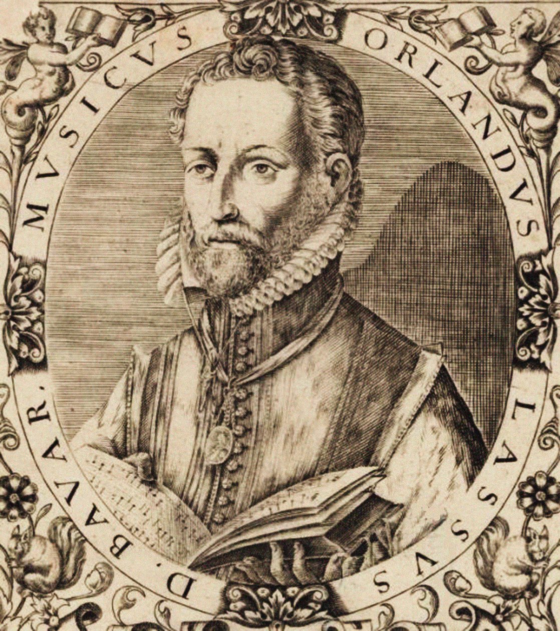 Portrett av komponisten Roland de Lassus 1532-1594. av Unbekannt