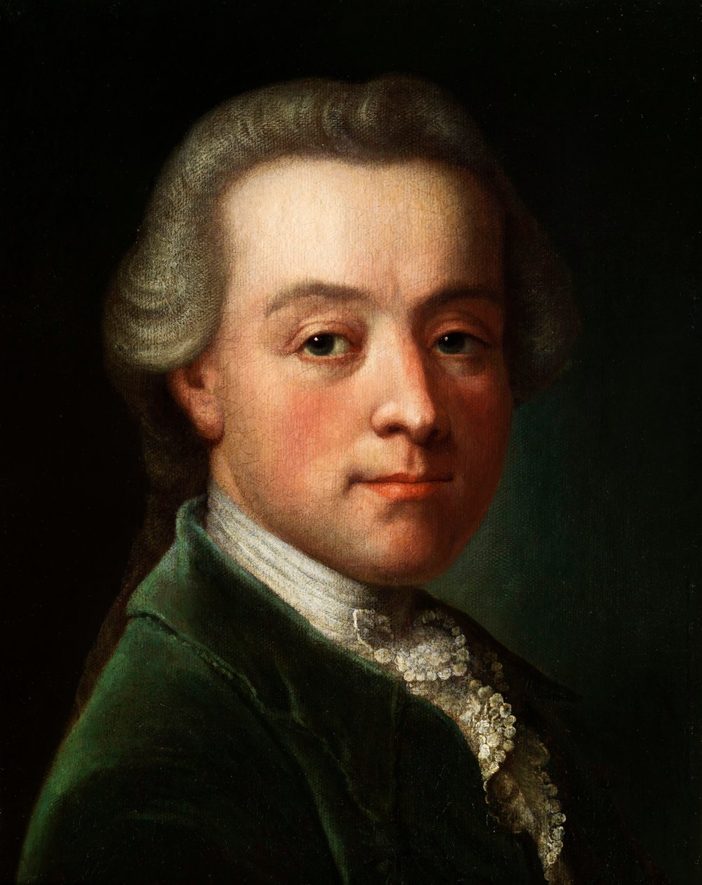 Portrett av komponisten Wolfgang Amadeus Mozart 1756-1791, ca. 1789 av Unbekannt