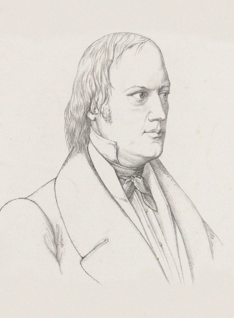 Portrett av dirigenten og komponisten Johann Nepomuk Schelble 1789-1837, ca. 1830-1840. av Unbekannt