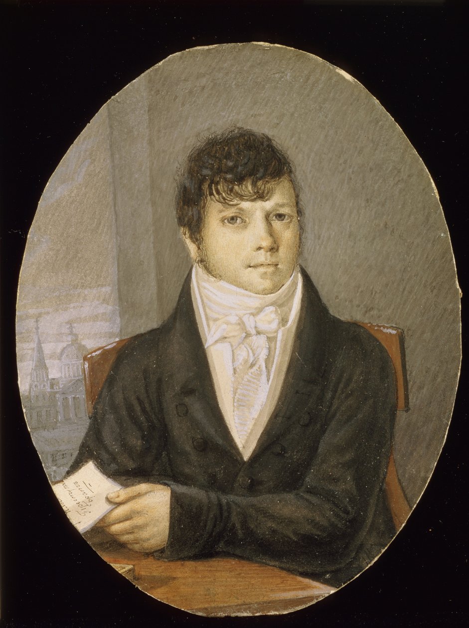 Portrett av danseren, ballettmesteren og manusforfatteren Ivan Valberkh 1766-1819 av Unbekannt