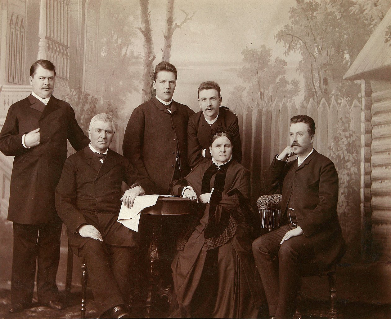 Portrett av familien til Sophia Perovskaya, 1860-tallet av Unbekannt