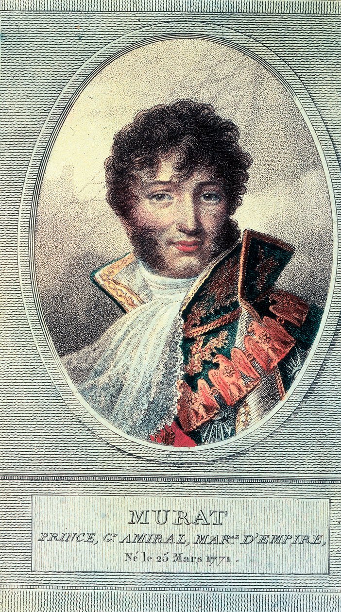 Portrett av kongen av Napoli Joachim Murat, fransk militær og politisk mann (1767-1815). av Unbekannt