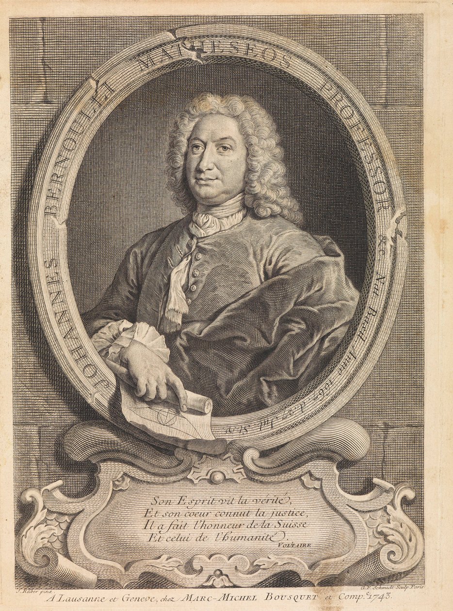 Portrett av matematikeren Johann Bernoulli 1667-1748, 1742. av Unbekannt