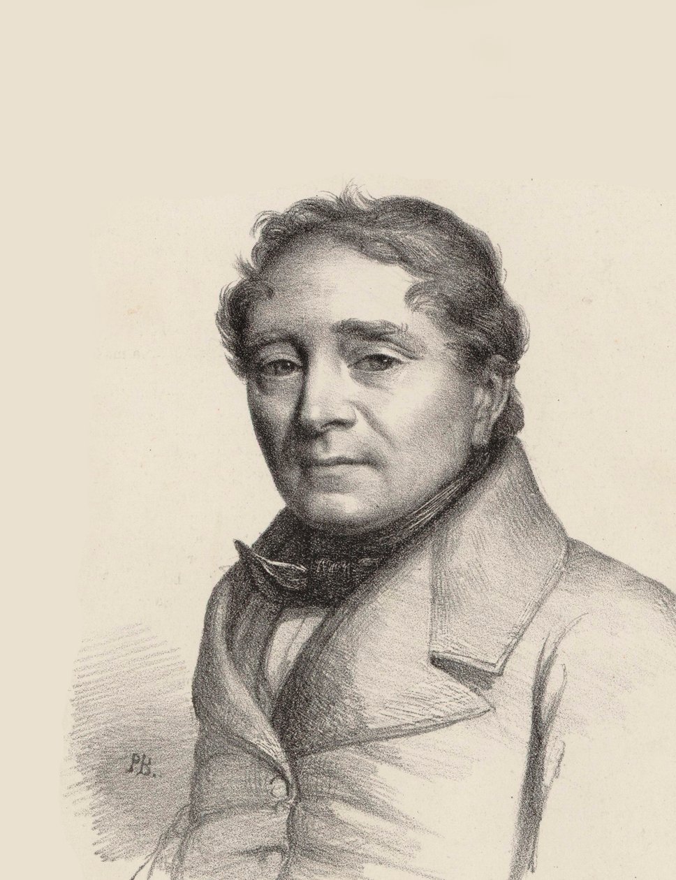 Portrett av operasangeren Louis Antoine Eléonore Ponchard 1787-1866, 1845. av Unbekannt