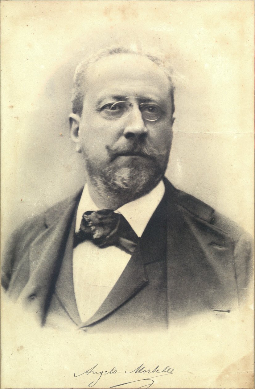 Portrett av maleren Angelo Morbelli 1853-1919, ca. 1900. av Unbekannt