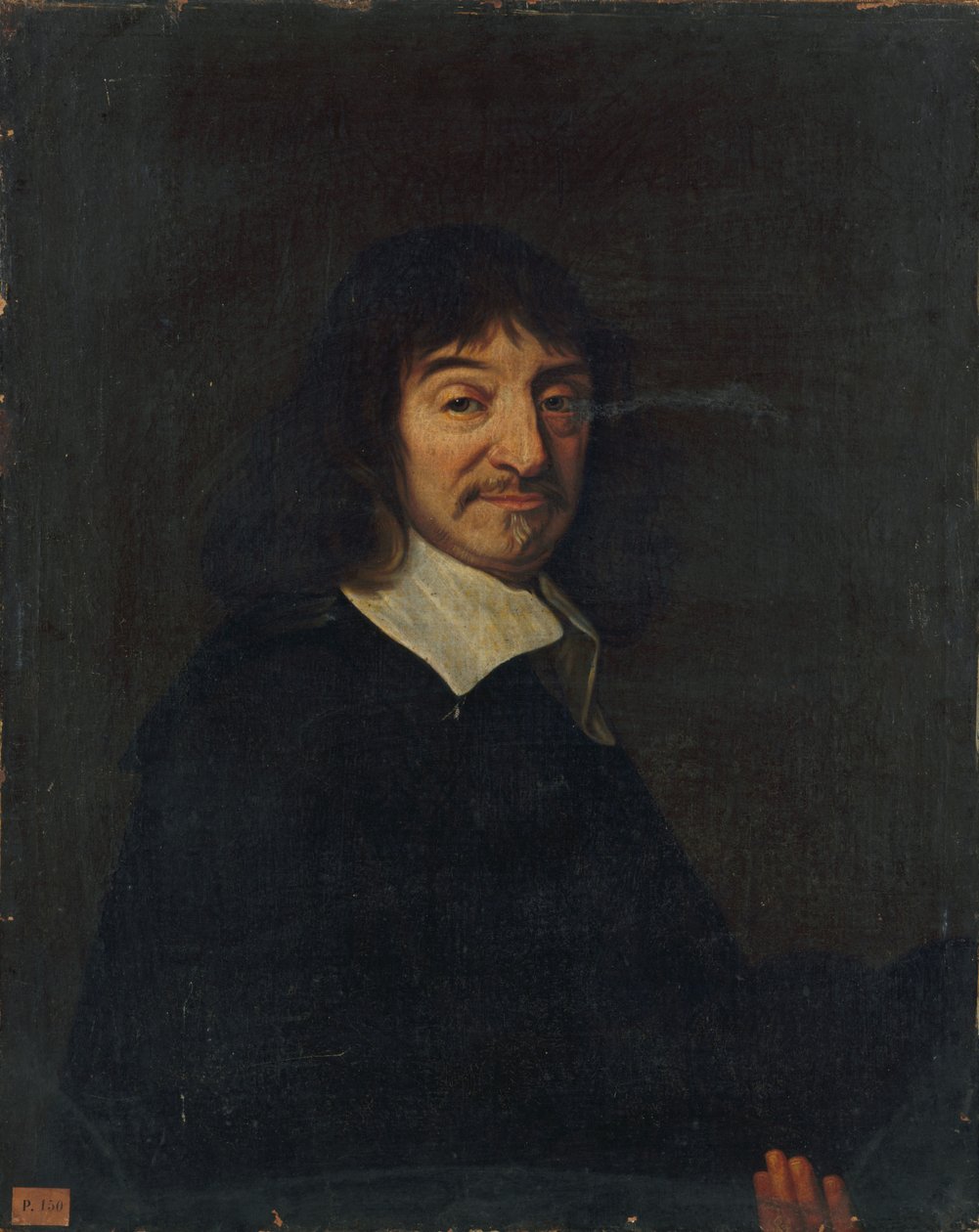 Portrett av filosofen René Descartes 1596-1650. av Unbekannt