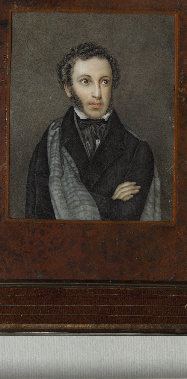 Portrett av poeten Alexander Sergeyevich Pushkin 1799-1837, første kvartal av 1800-tallet. av Unbekannt