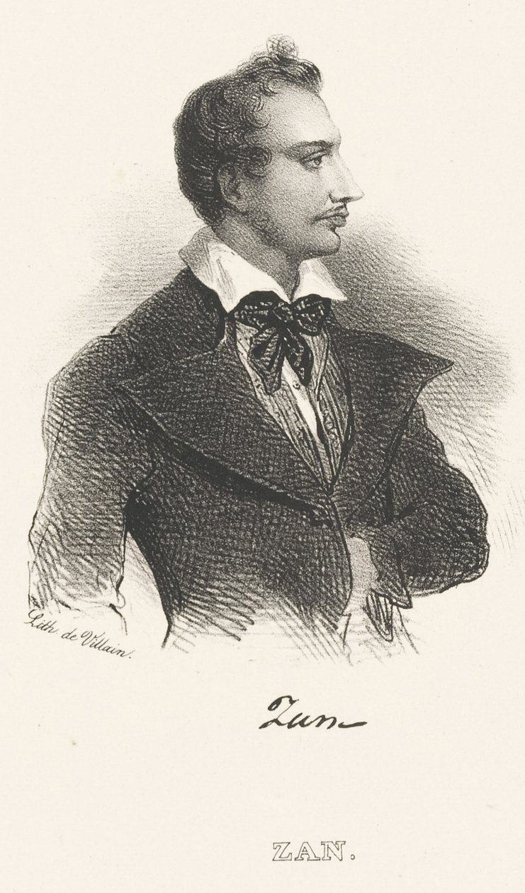 Portrett av poeten Tomasz Zan 1796-1855, etter 1824. av Unbekannt