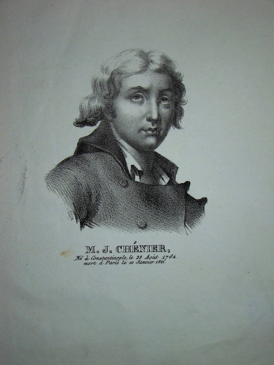 Portrett av poeten og dramatikeren Marie-Joseph Chénier 1764-1811 av Unbekannt