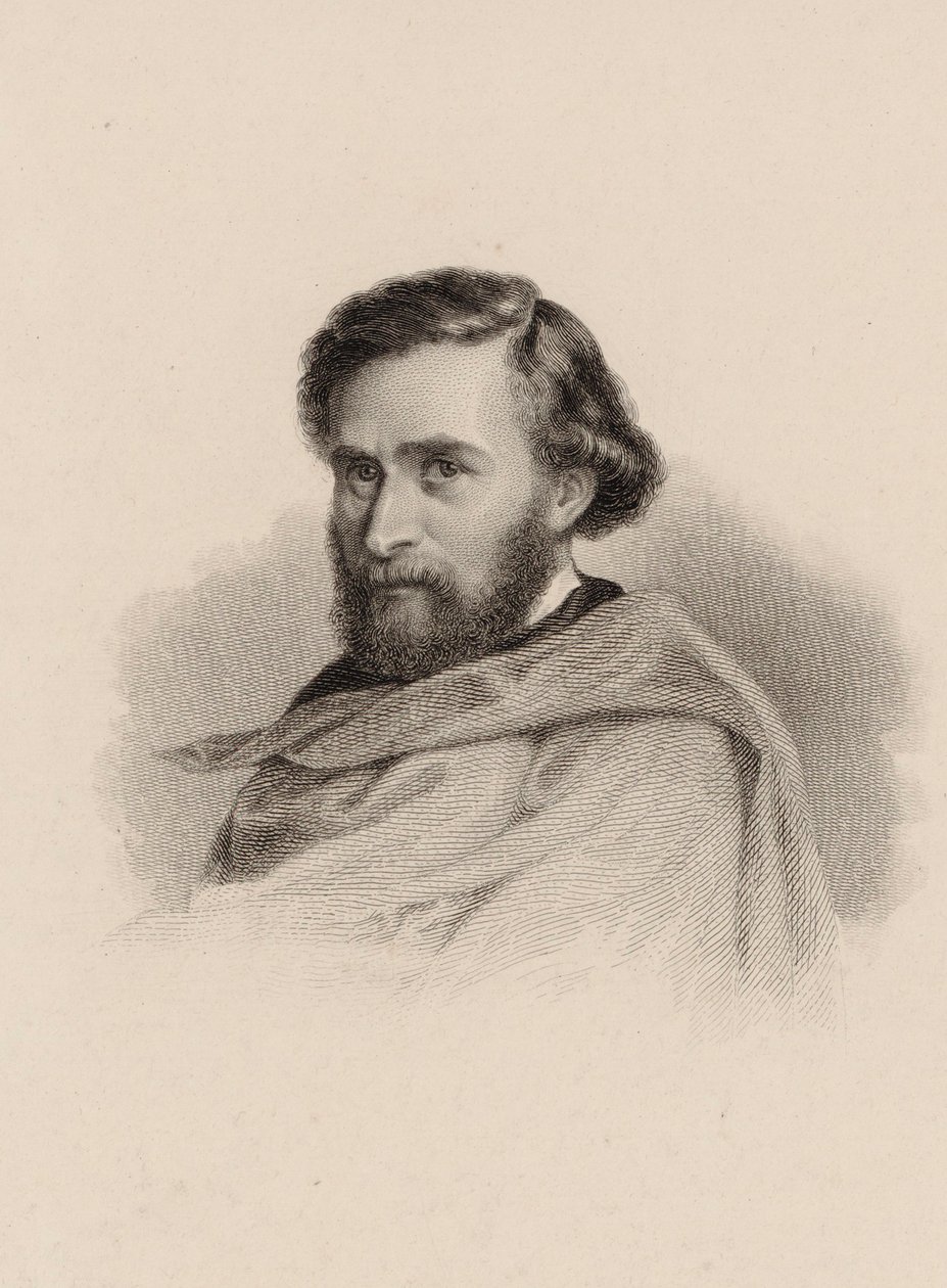 Portrett av fiolinisten og komponisten Anton Wallerstein 1813-1892. av Unbekannt