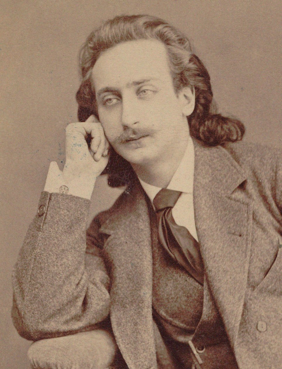 Portrett av fiolinisten og komponisten Henri Ketten 1848-1883. av Unbekannt