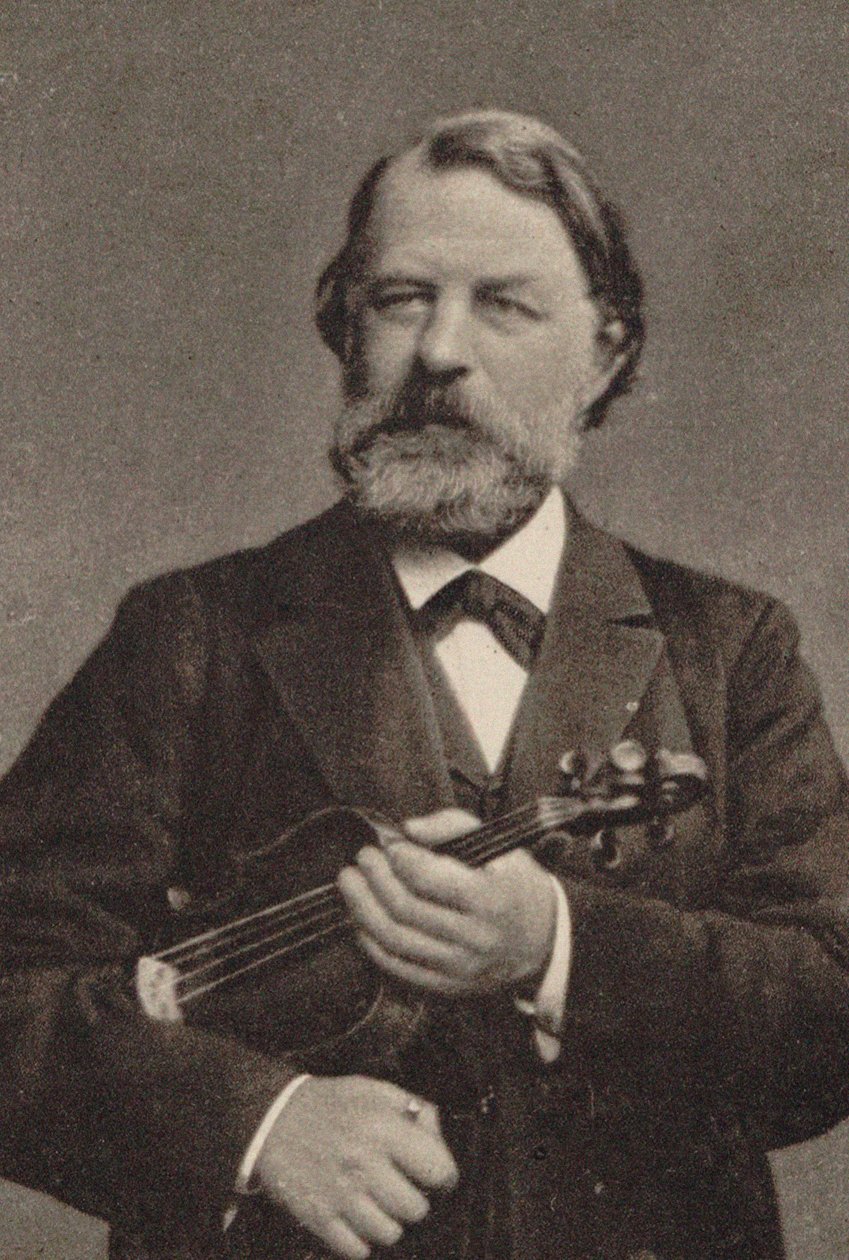 Portrett av fiolinisten og komponisten Joseph Joachim 1831-1907. av Unbekannt
