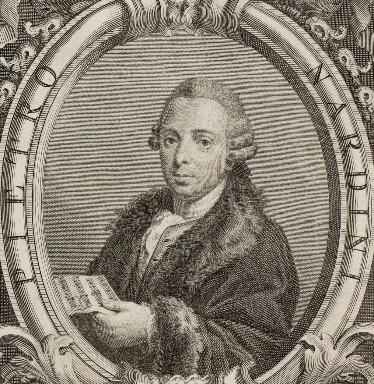 Portrett av fiolinisten og komponisten Pietro Nardini 1722-1793, 1782. av Unbekannt