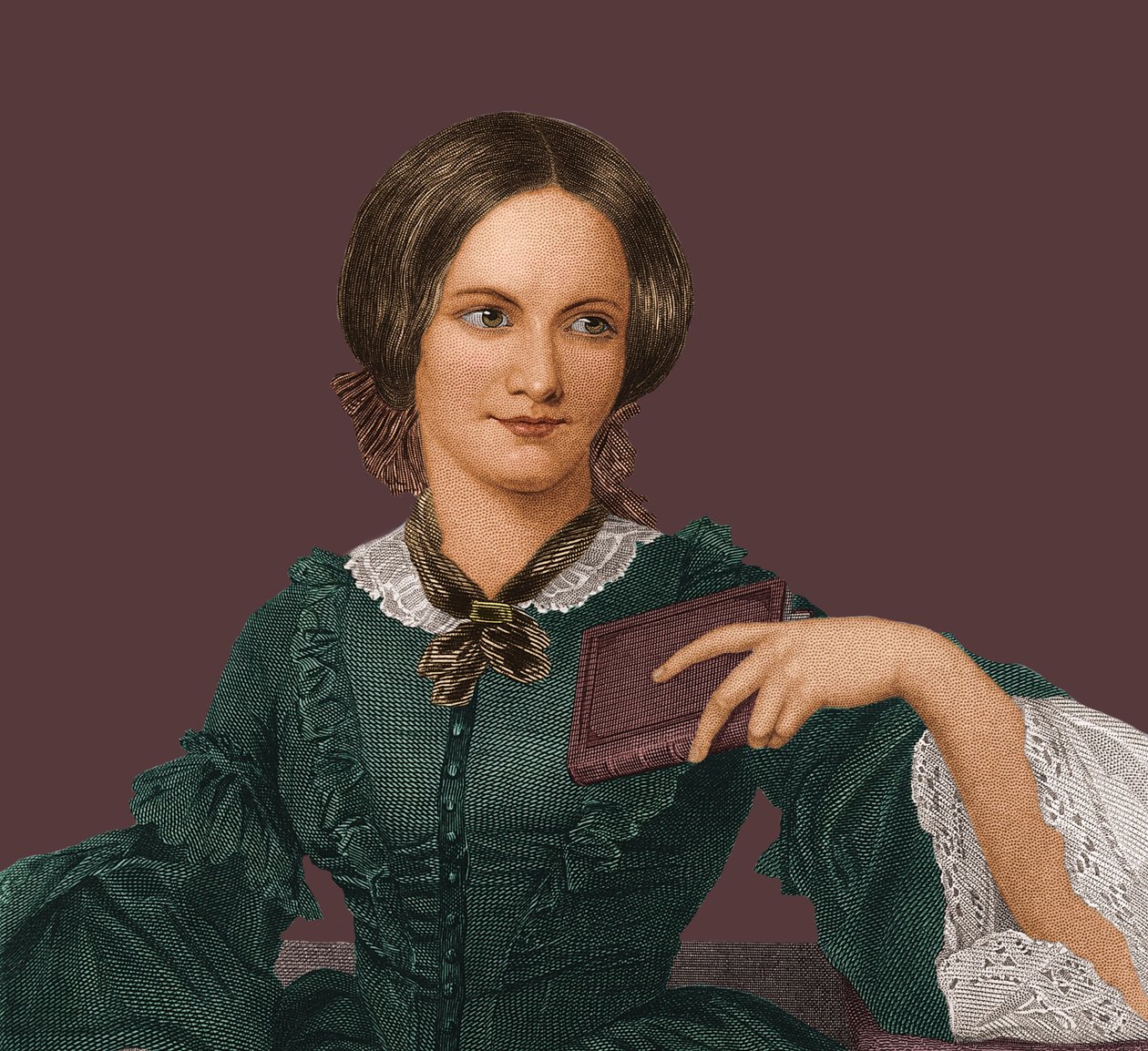 Portrett av forfatteren Charlotte Brontë 1816-1855, 1840-årene. av Unbekannt