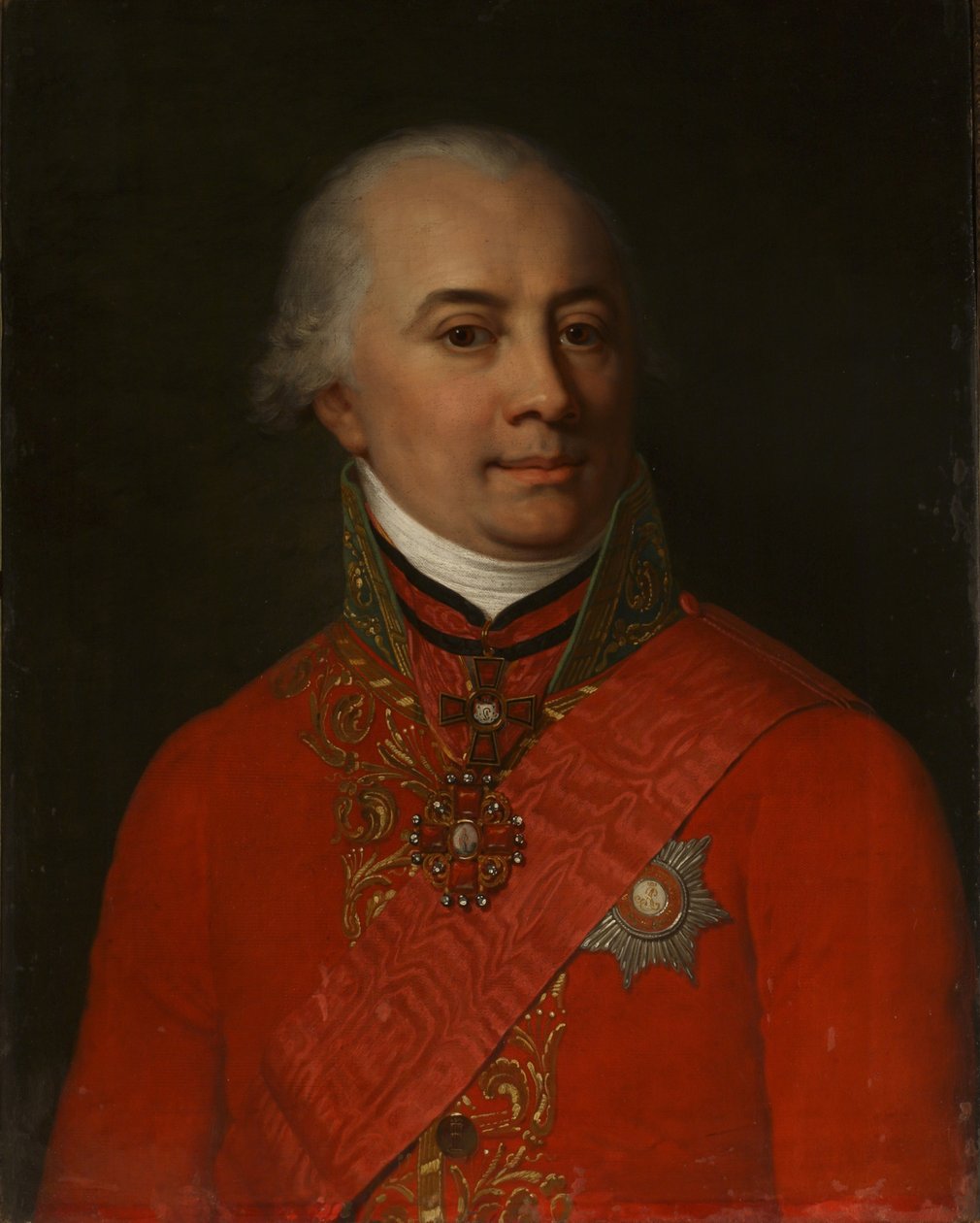 Portrett av forfatteren Mikhail Nikitich Muravyov 1757-1807, 1802 av Unbekannt