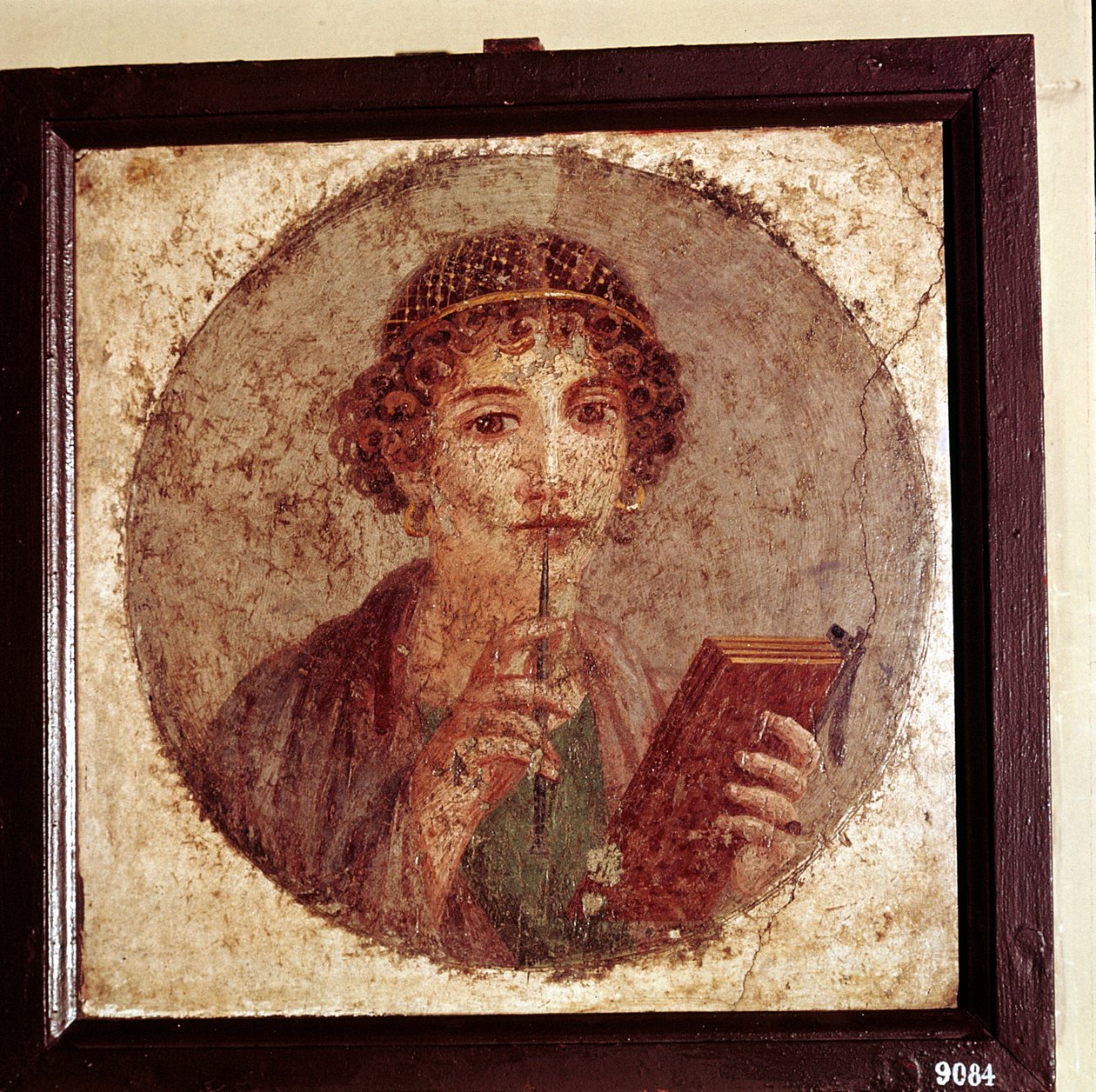 Portrettmaleri av Sappho, Pompeii, Italia av Unbekannt