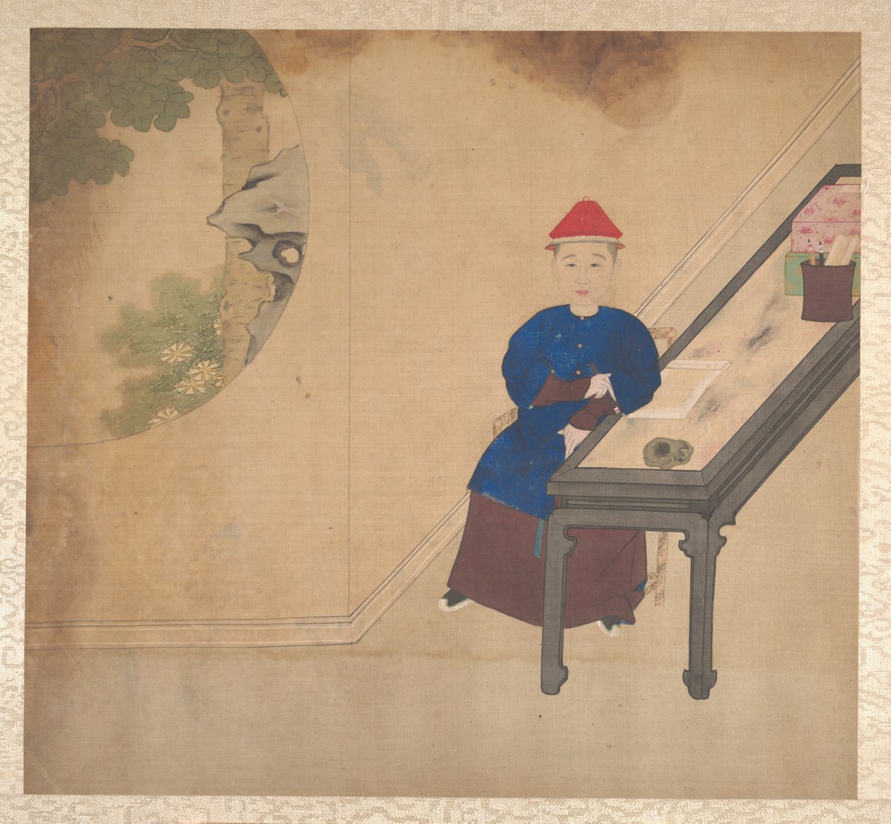 Portretter av medlemmer av en Manchu-familie, midten av 1800-tallet. av Unbekannt
