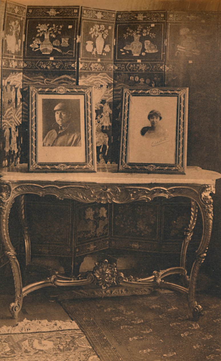 Portretter av kongen og dronningen av Belgia ved den cubanske ambassaden i Brussel, Belgia, 1927. av Unbekannt
