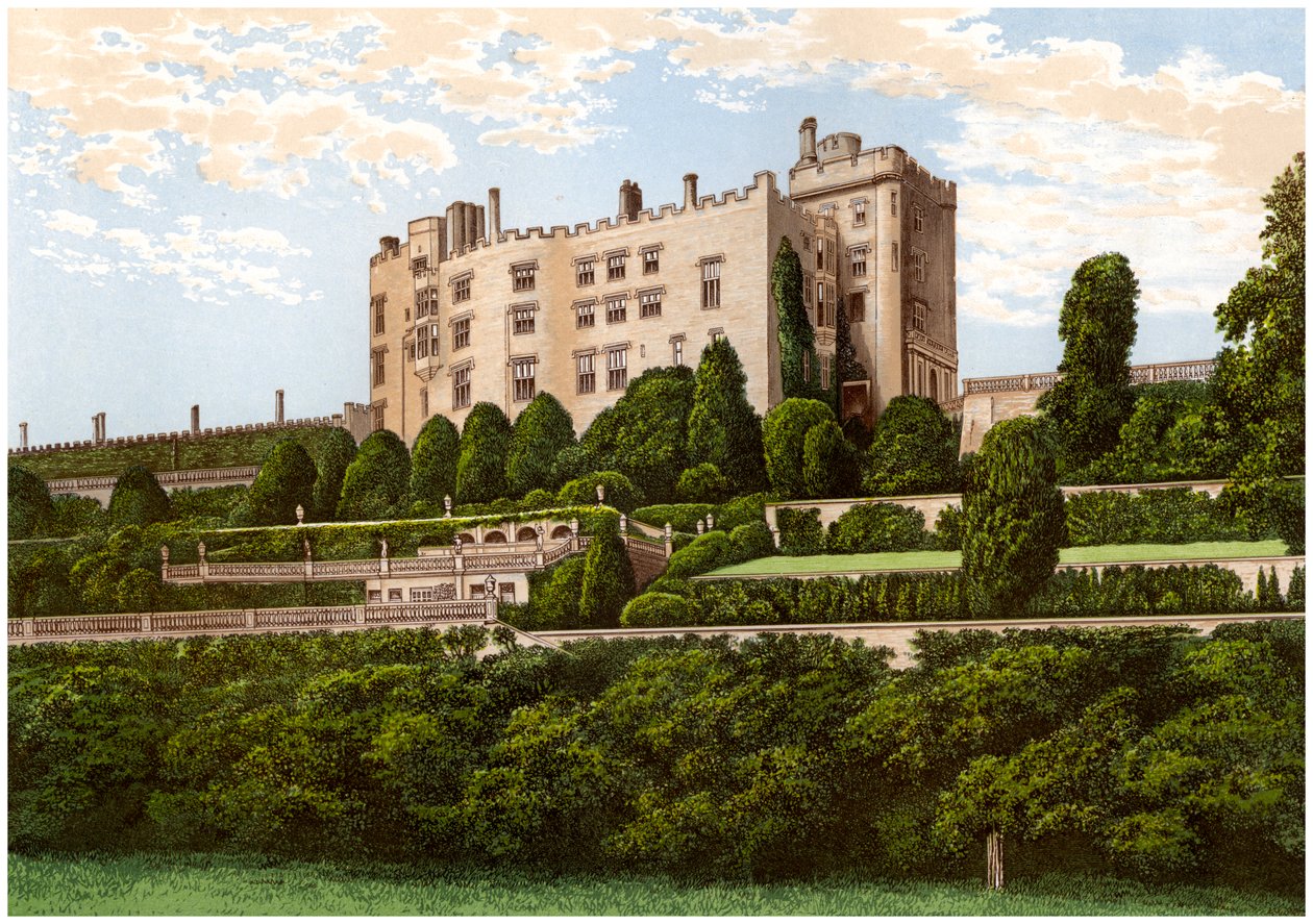 Powis Castle, Powys, Wales, hjemmet til jarlen av Powys, c1880 av Unbekannt