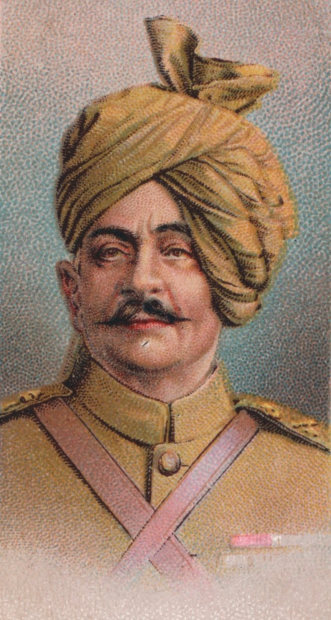 Pratap Singh 1845-4 -1922, offiser i den britiske indiske hæren, Maharaja av Idar, 1917 av Unbekannt