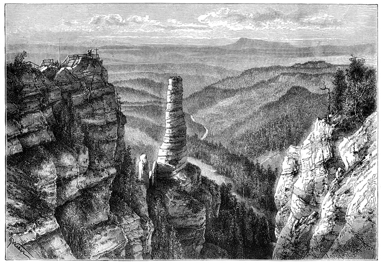 Prebischer Kogel, i Saksiske Sveits, 1879 av Unbekannt