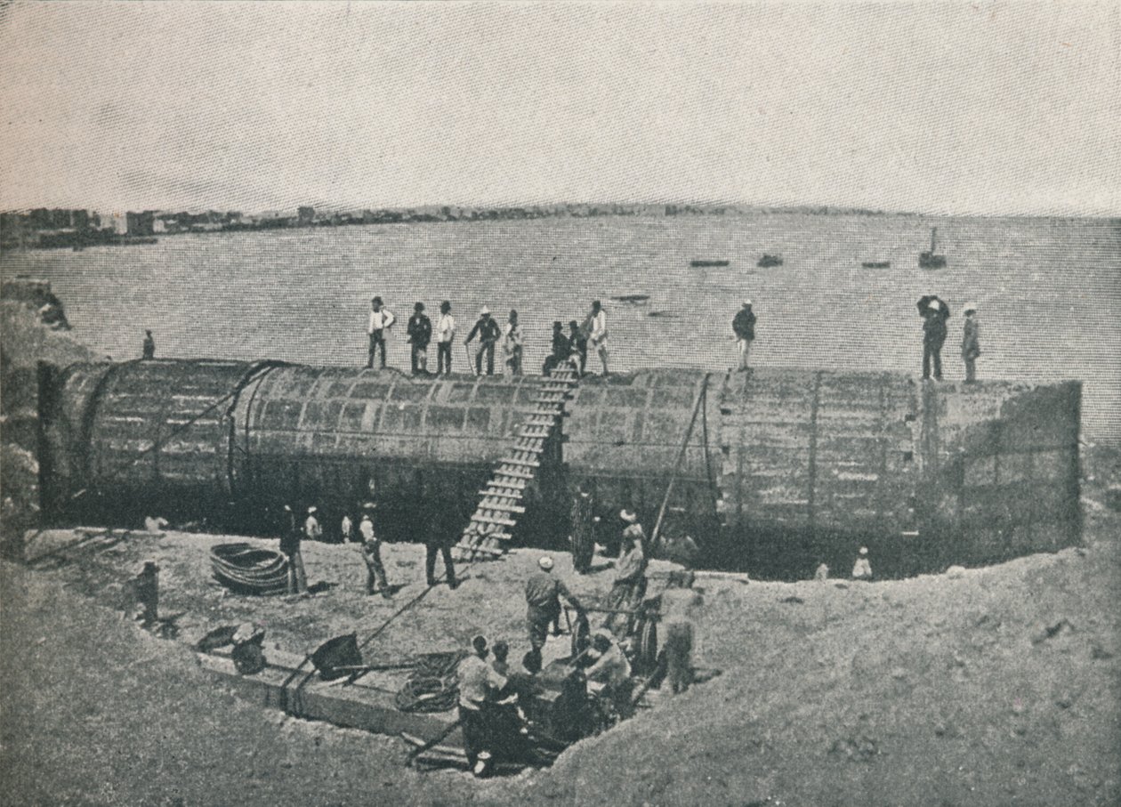 Forbereder til lansering, 1877, 1910 av Unbekannt