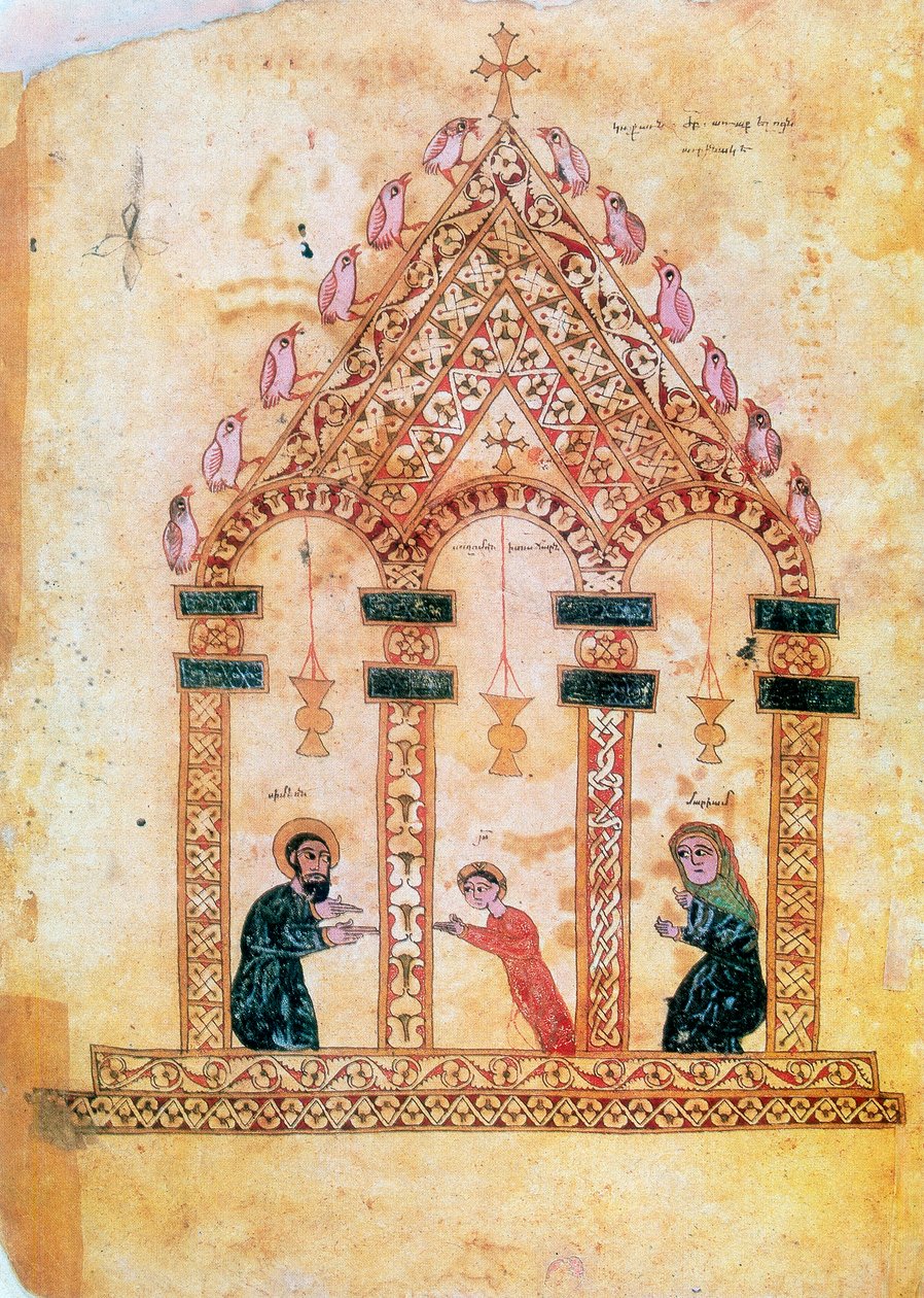 Presentasjon av Jesus ved tempelet, 1200-tallet av Unbekannt