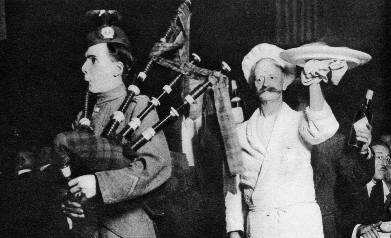 Presentasjon av haggis ved en kaledonsk bankett, London, 1926-1927 av Unbekannt