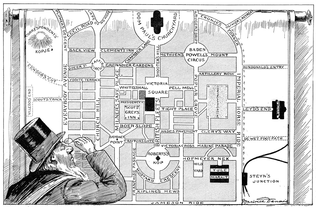 President Kruger ser på en plan for New Pretoria, 1900 av Unbekannt