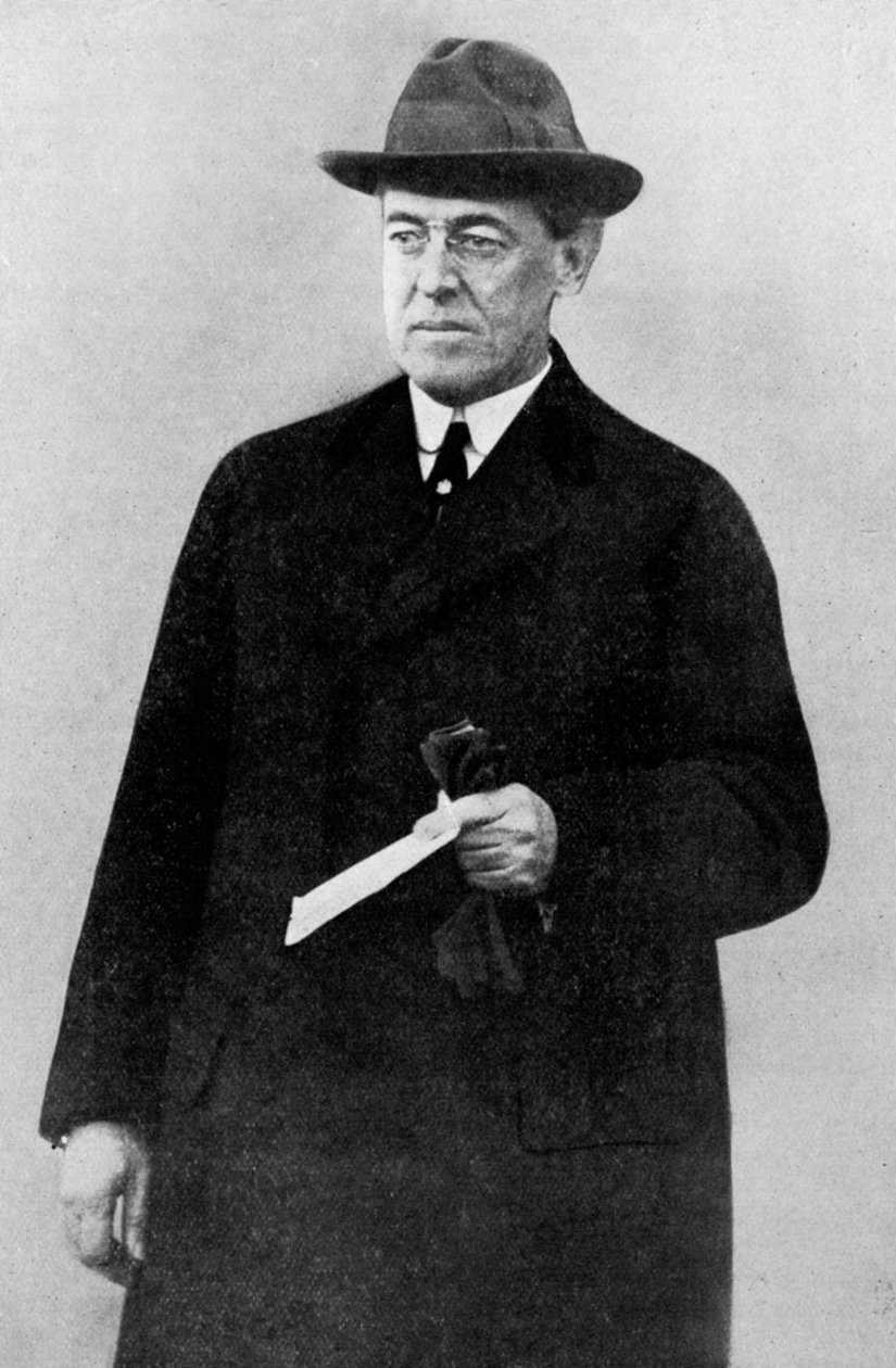 President Woodrow Wilson, første verdenskrig, 1916, c1920 av Unbekannt