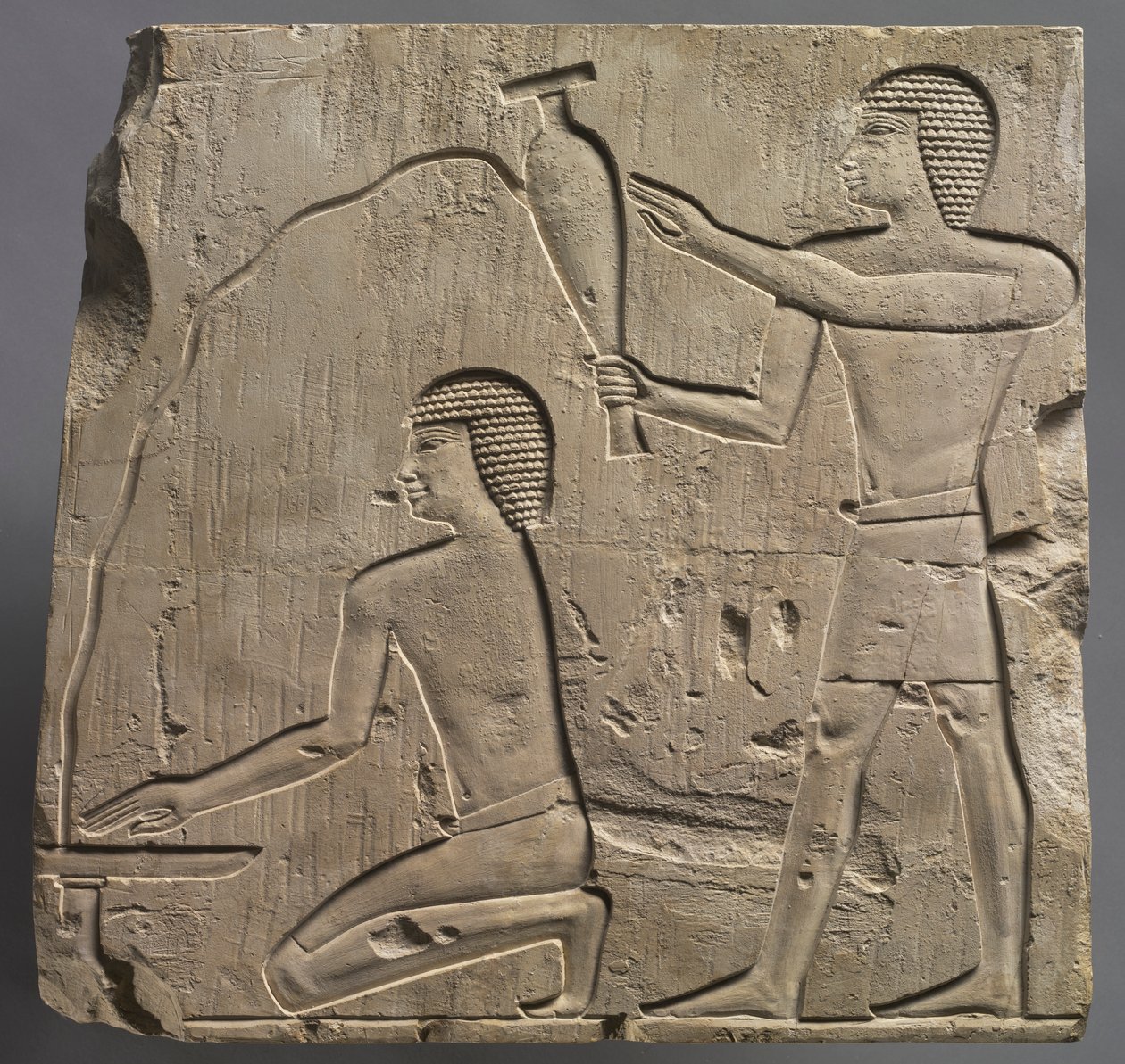 Prester som utfører begravelsesritualer, ca. 667-647 f.Kr. av Unbekannt