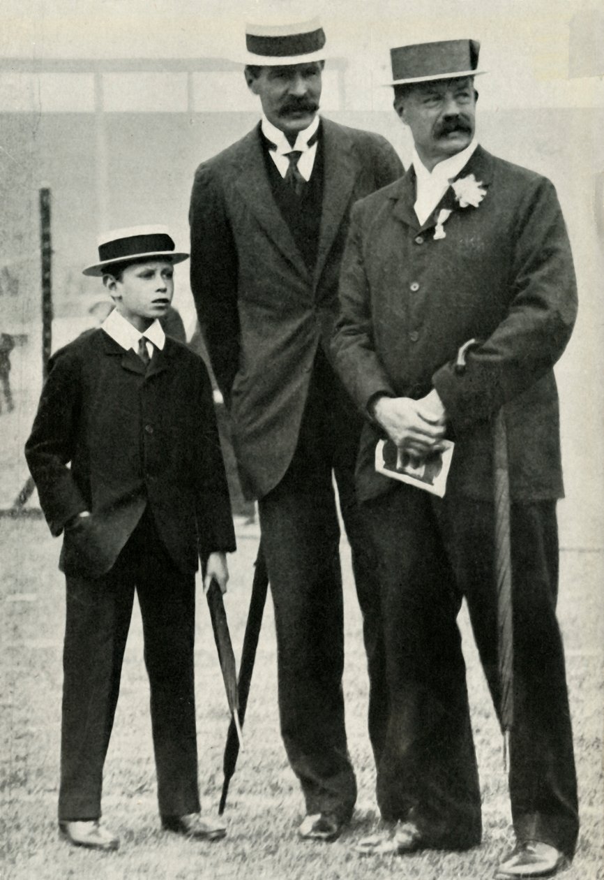 Prins Albert med sin lærer og Lord Desborough, 1908, 1947. av Unbekannt