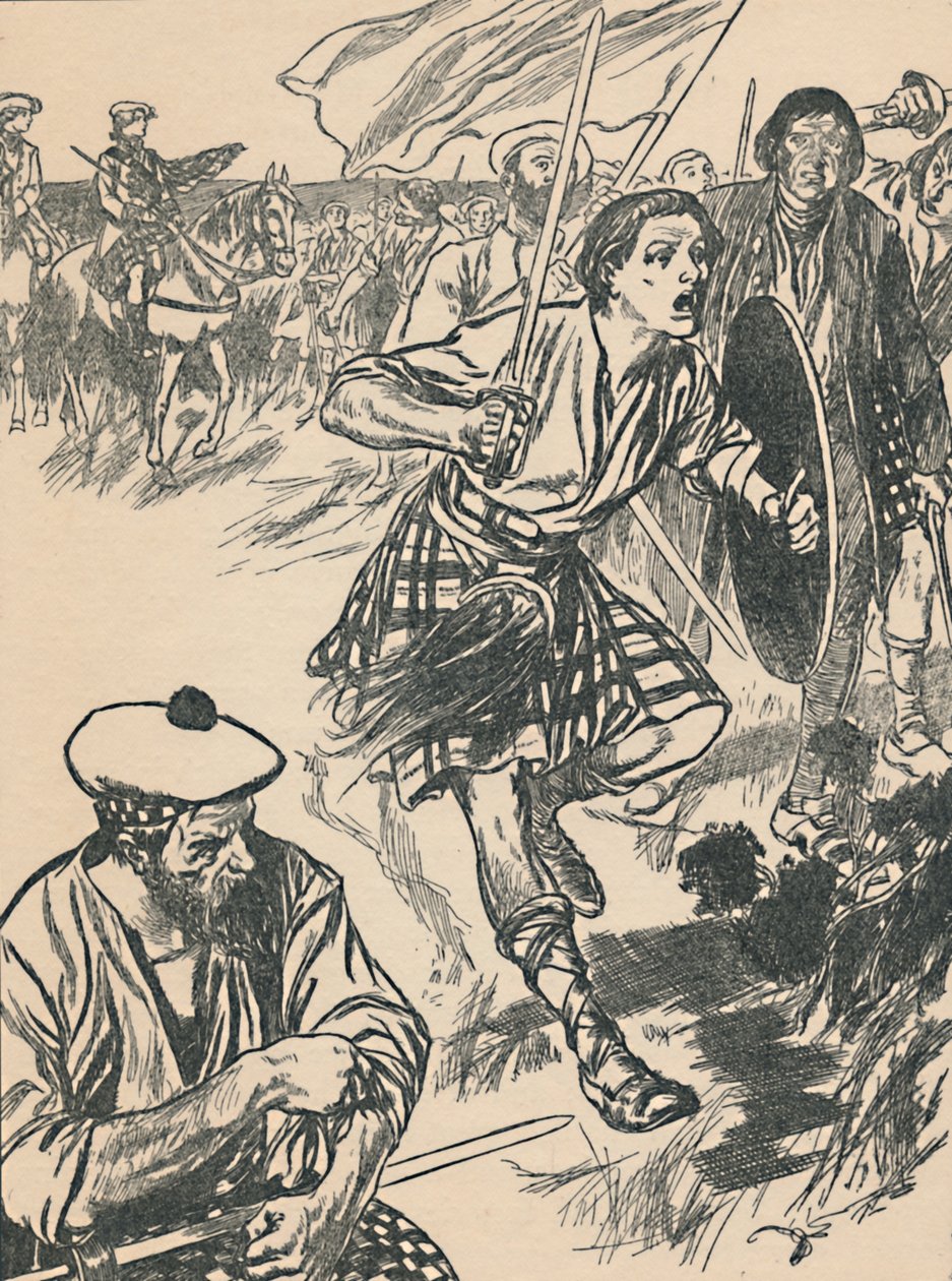 Prins Charlie i slaget ved Culloden, c1907 av Unbekannt