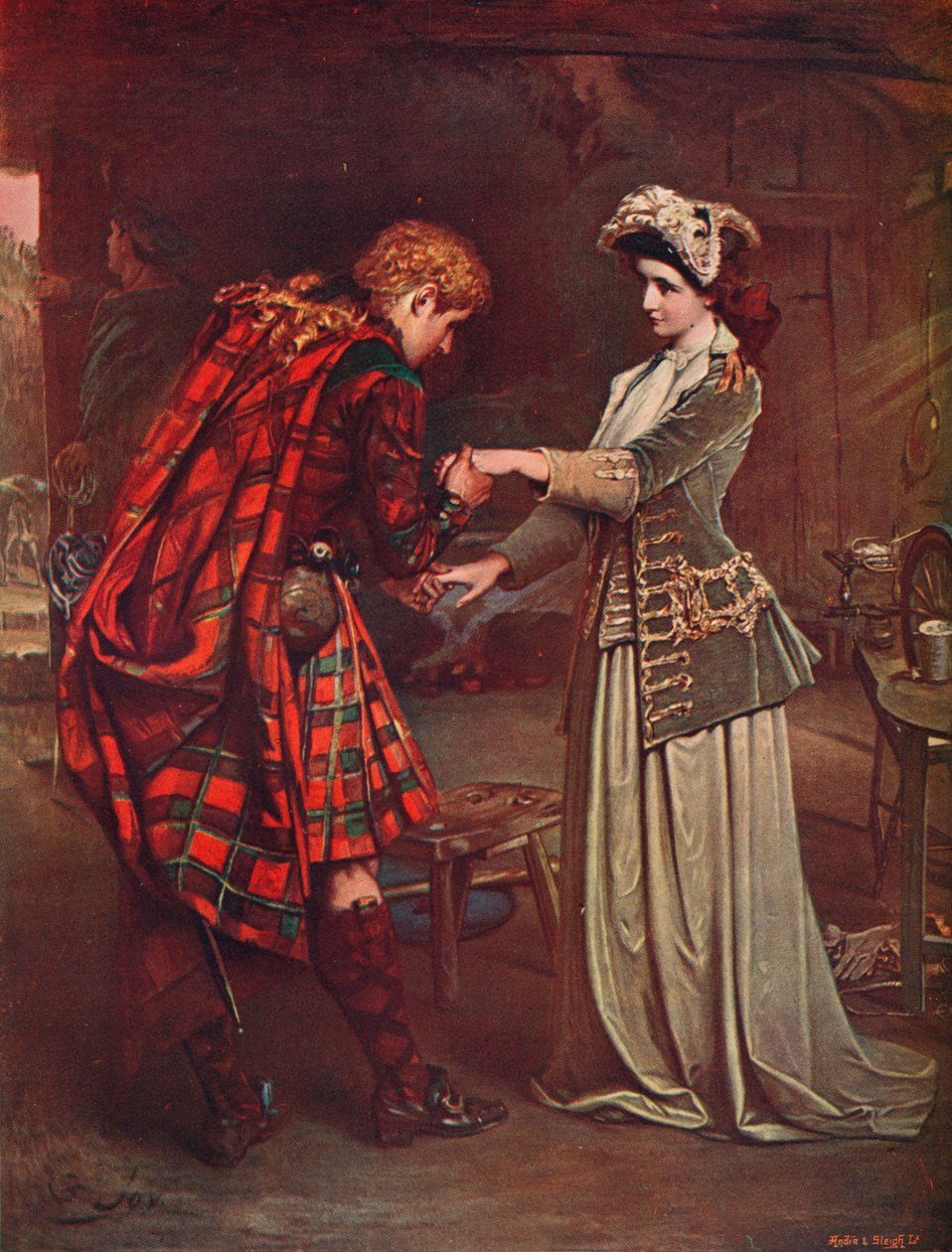 Prins Charles farvel til Flora MacDonald, 1746 1905 av Unbekannt