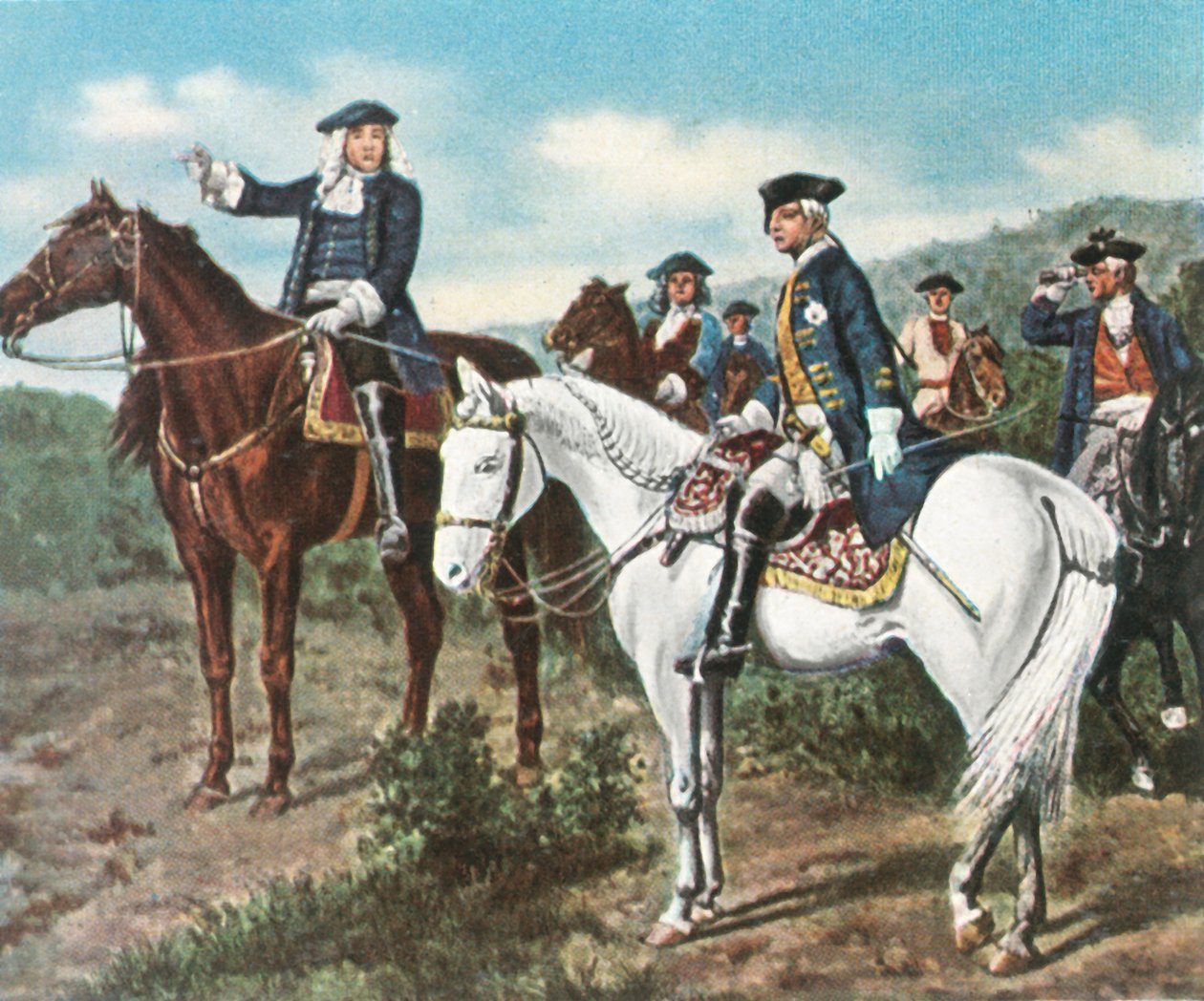 Prins Eugene og kronprins Frederick, 1734, 1936. av Unbekannt