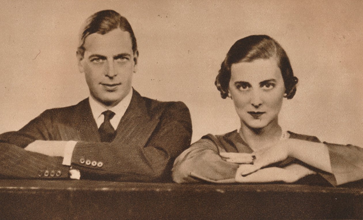 Prins George og prinsesse Marina, som ble forlovet 28. august 1934 1935 av Unbekannt