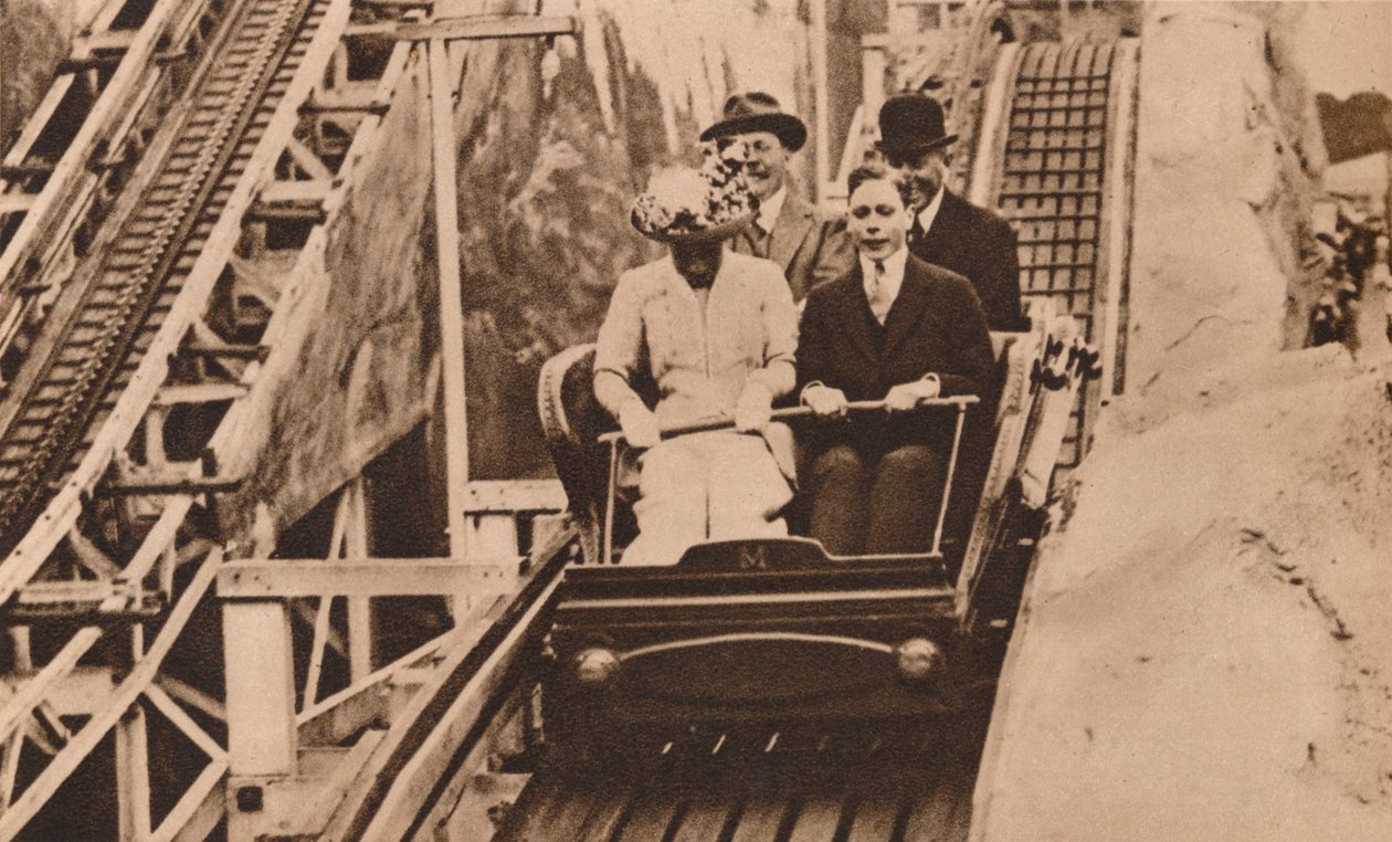 Prins George og prinsesse Mary ved åpningen av Earls Court Exhibition, London, 1913 1935. av Unbekannt