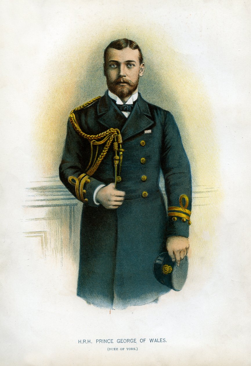 Prins George av Wales, hertug av York, 1890-1893 av Unbekannt